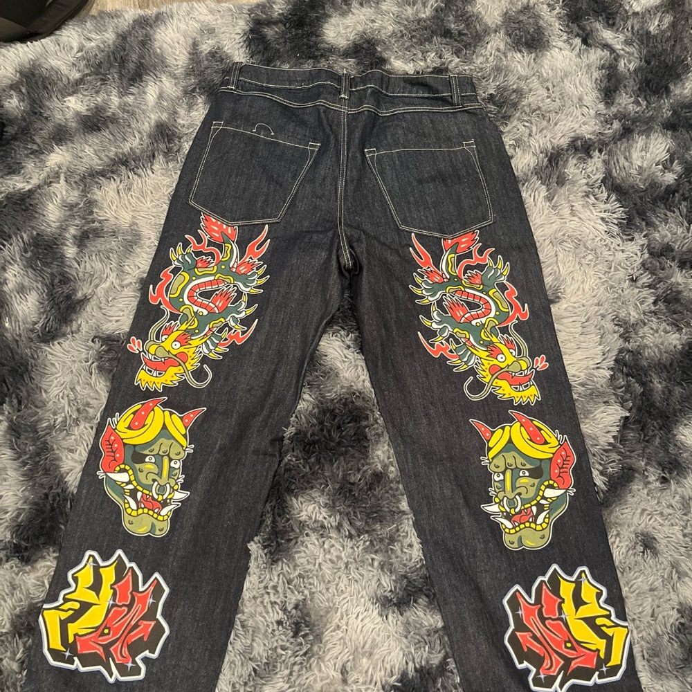 NINTH HALL AMBUSH GRAPHIC JEANS SIZE 34